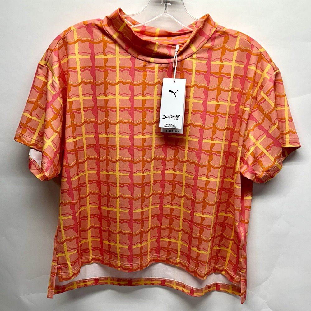 Puma x Dani Dazey CS Women's XL Pink Fruit Mock Neck Top NEW (B6)
